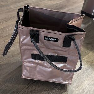 Hulken Wheeled Bag Shopping Tote / Medium / Rose Gold / Folds Up NEW